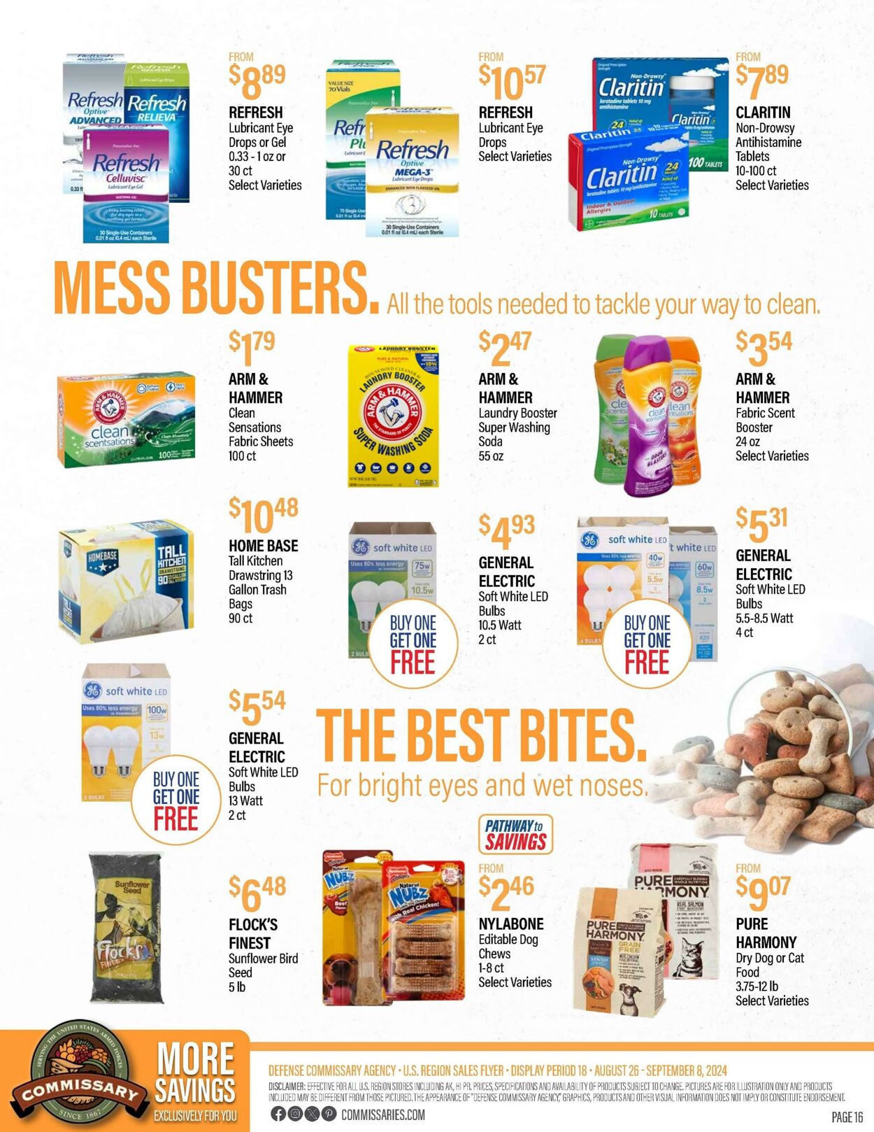 Weekly ad Commissary 08/26/2024 - 09/08/2024