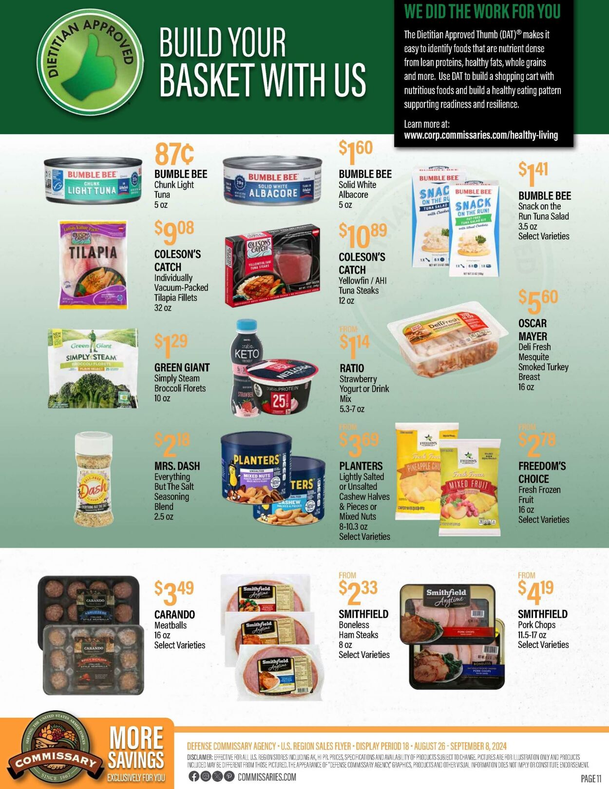 Weekly ad Commissary 08/26/2024 - 09/08/2024