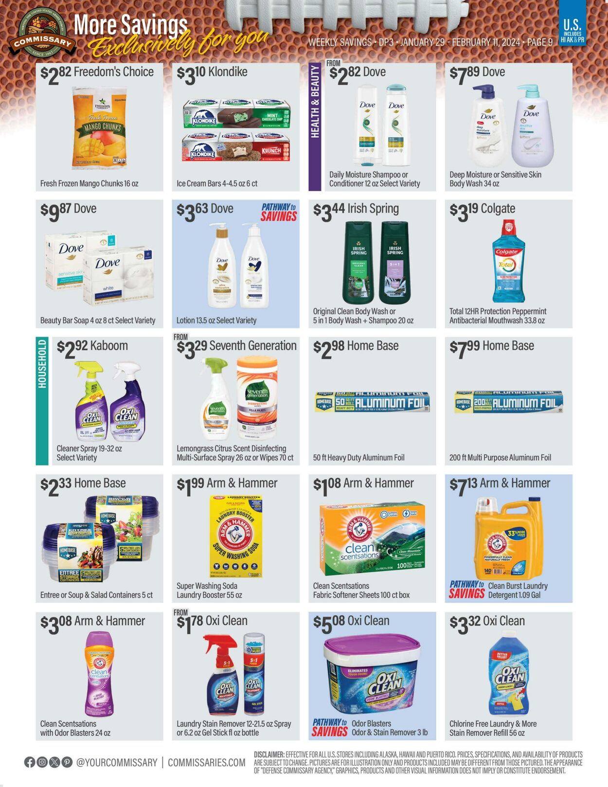 Weekly ad Commissary 02/05/2024 - 02/18/2024