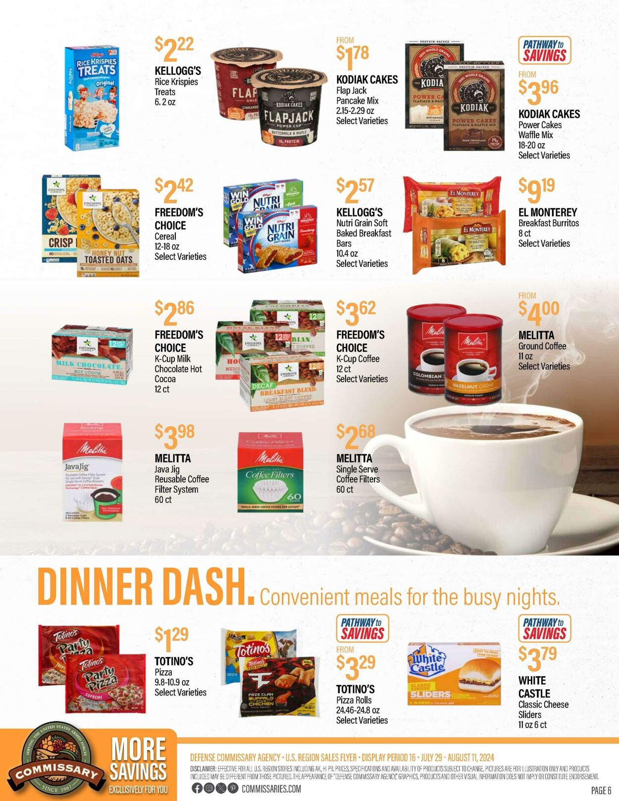 Weekly ad Commissary 07/29/2024 - 08/11/2024