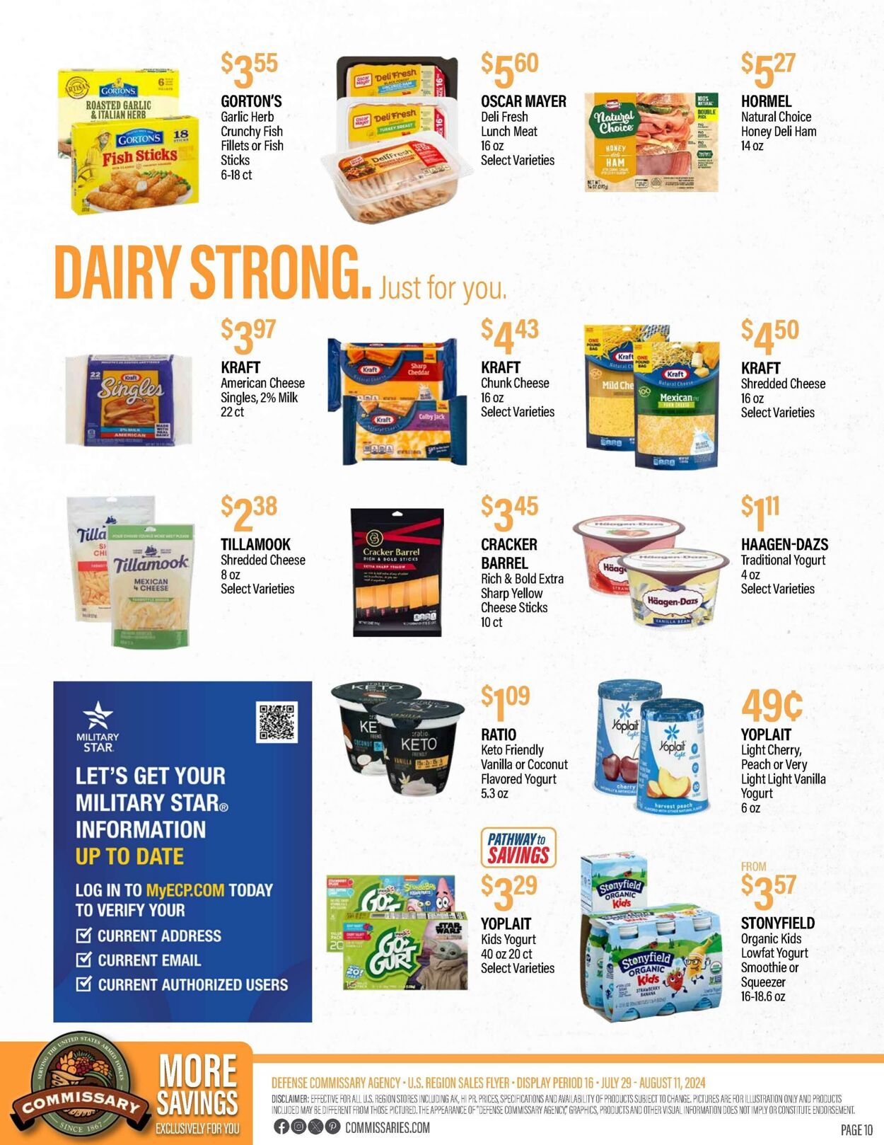 Weekly ad Commissary 07/29/2024 - 08/11/2024