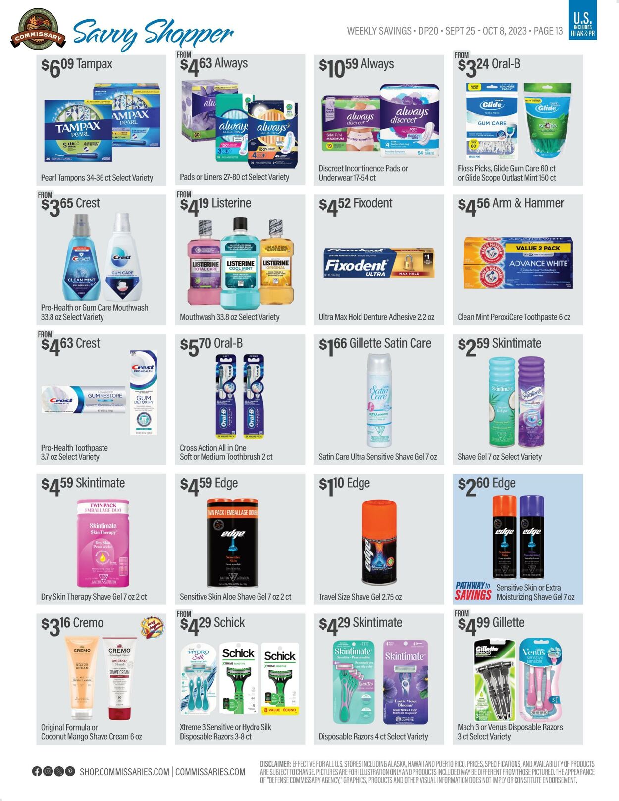 Weekly ad Commissary 10/09/2023 - 10/22/2023
