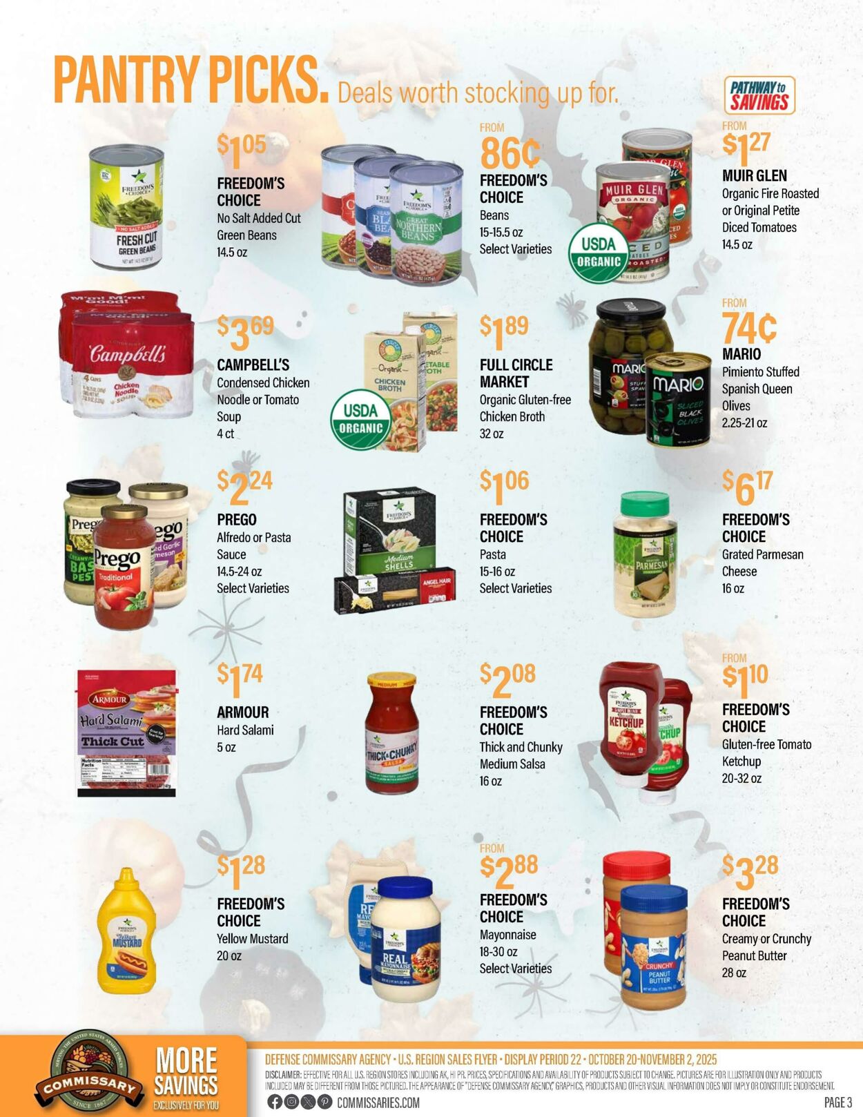 Weekly ad Commissary 10/20/2025 - 11/02/2025