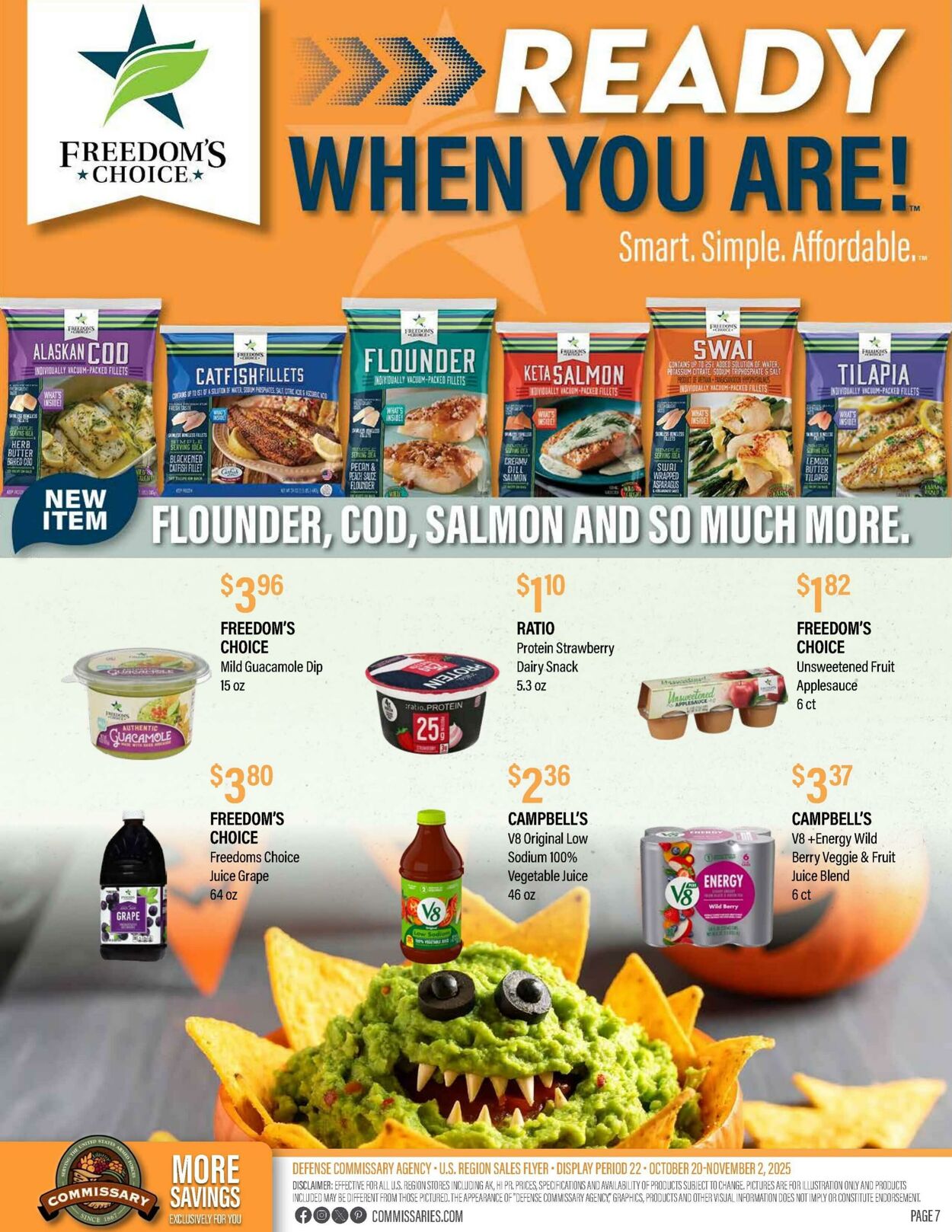 Weekly ad Commissary 10/20/2025 - 11/02/2025