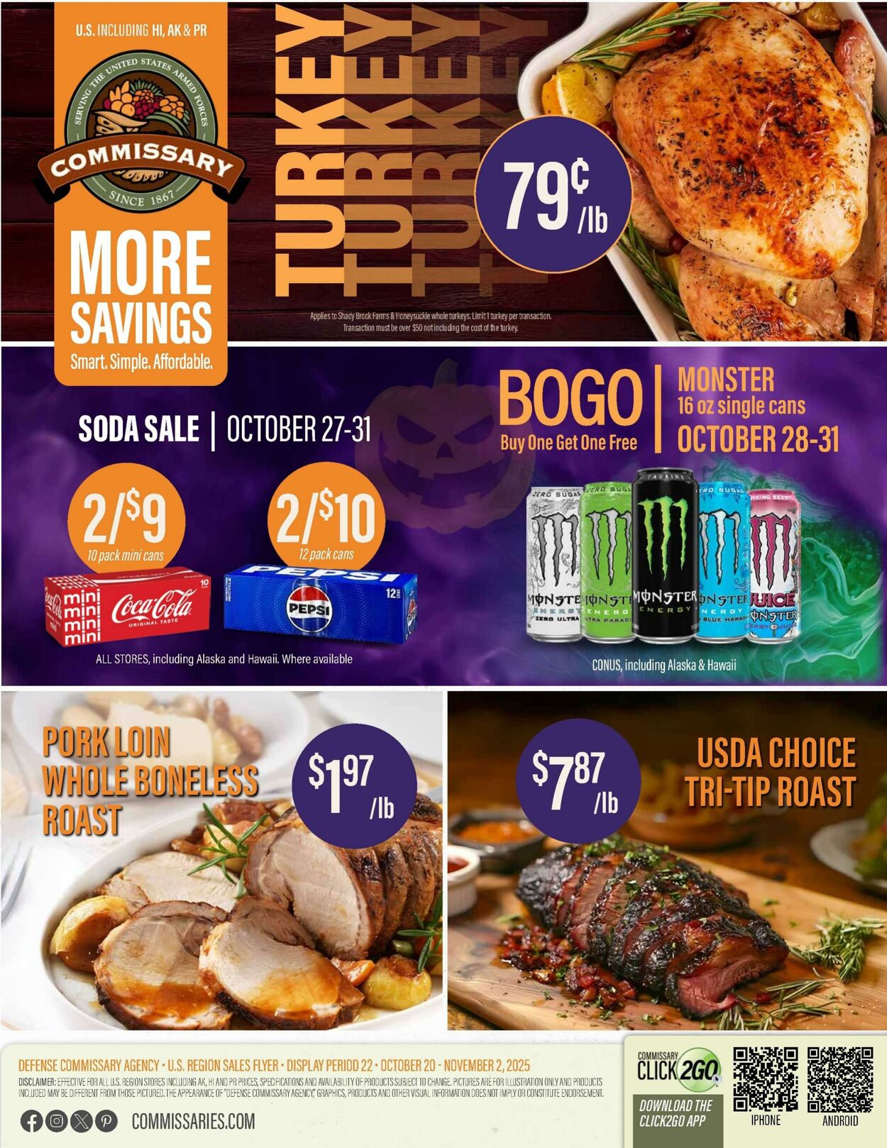 Weekly ad Commissary 10/20/2025 - 11/02/2025