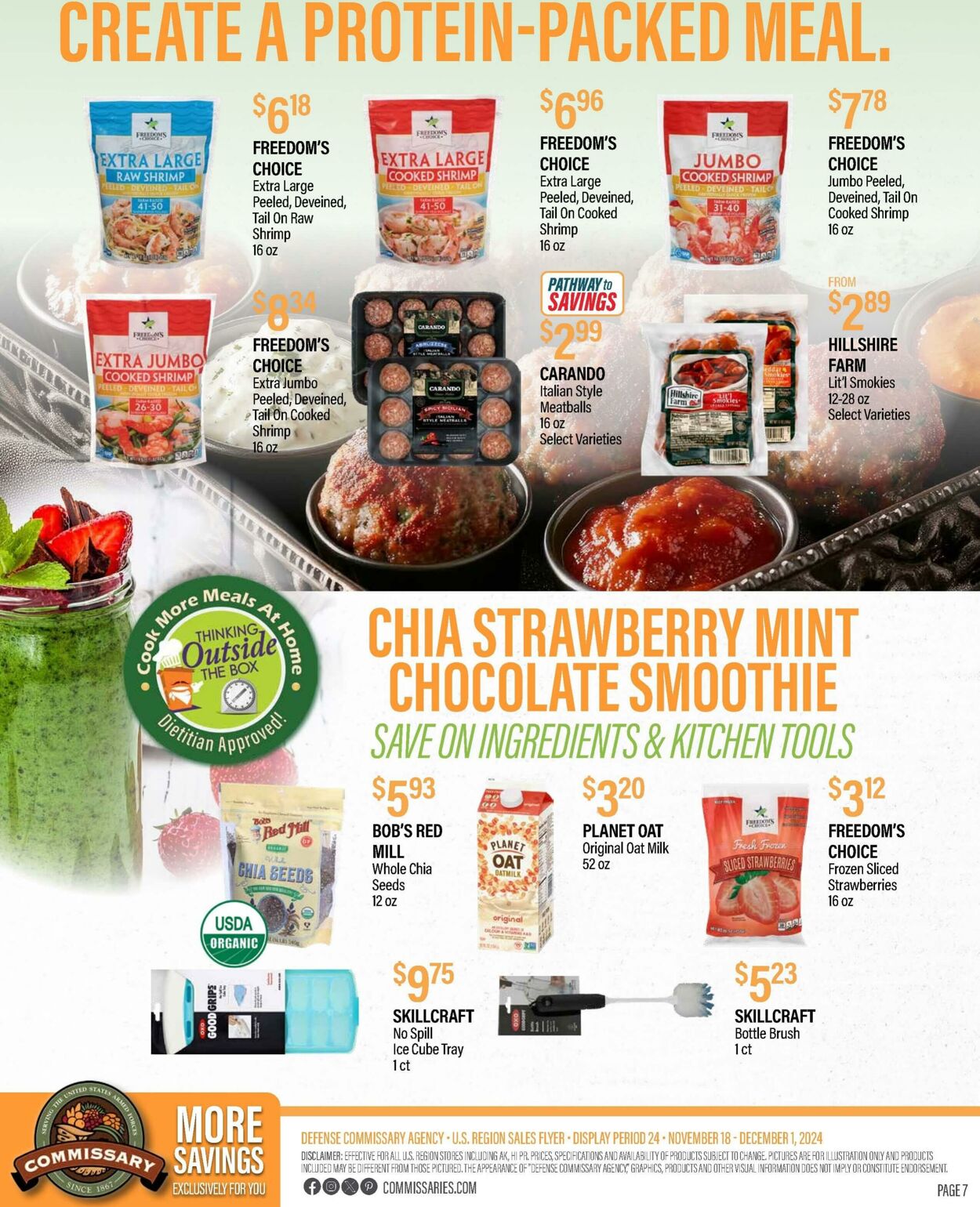 Weekly ad Commissary 11/18/2024 - 12/01/2024