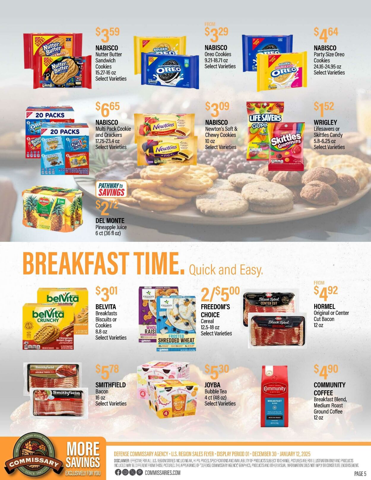 Weekly ad Commissary 01/13/2025 - 01/26/2025