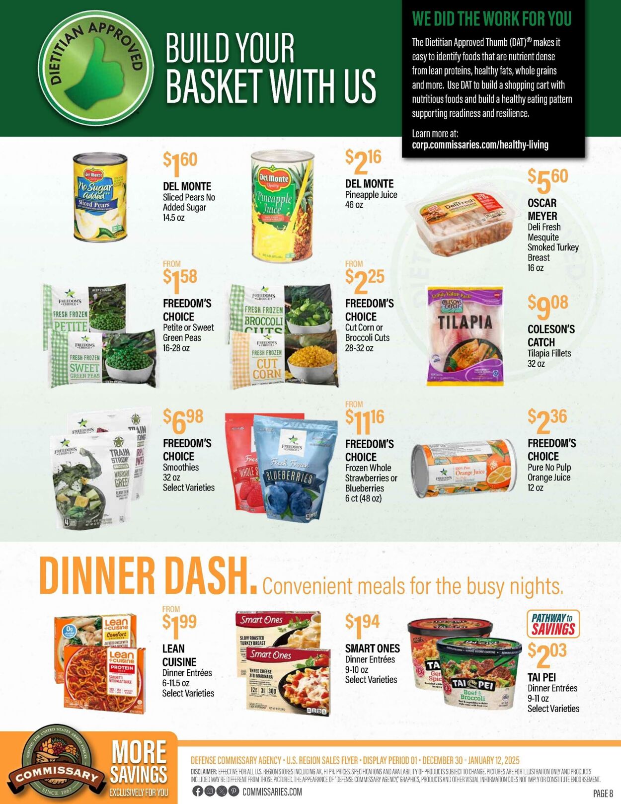 Weekly ad Commissary 01/13/2025 - 01/26/2025