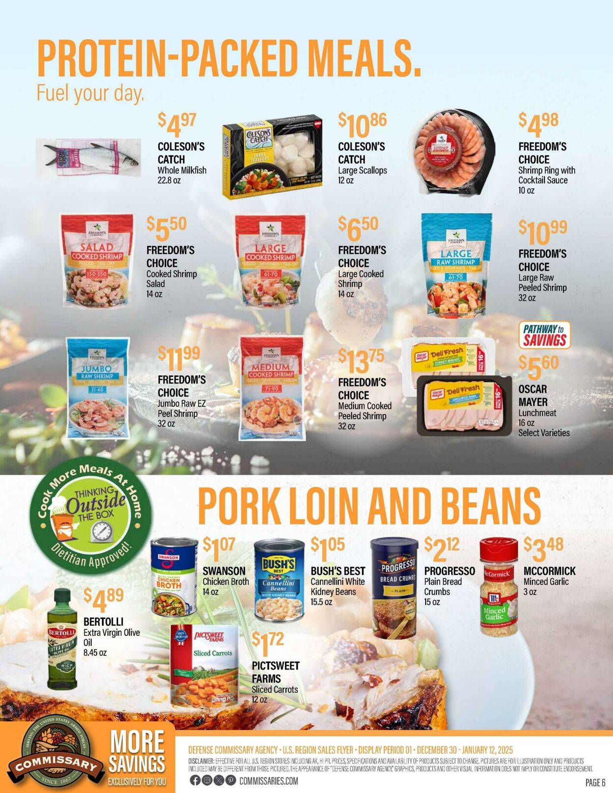 Weekly ad Commissary 01/13/2025 - 01/26/2025