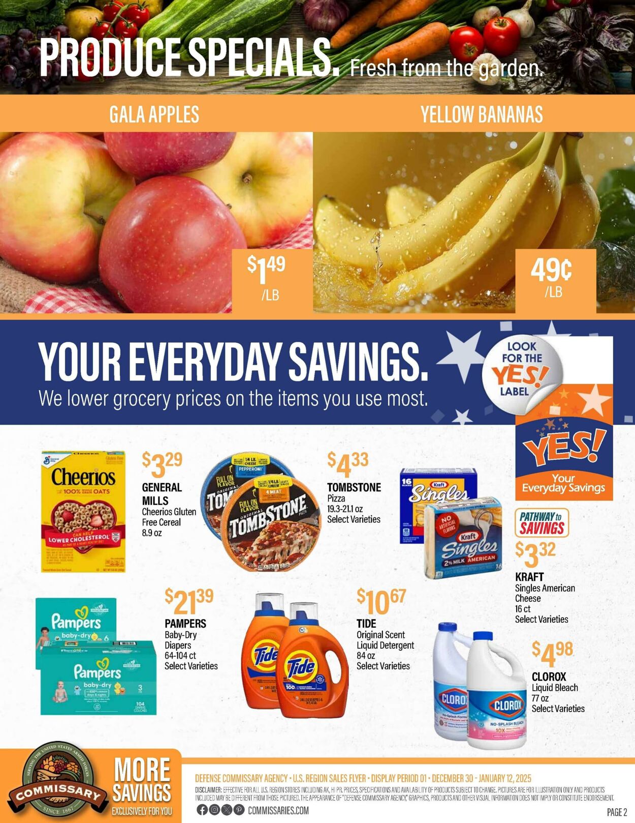 Weekly ad Commissary 01/13/2025 - 01/26/2025