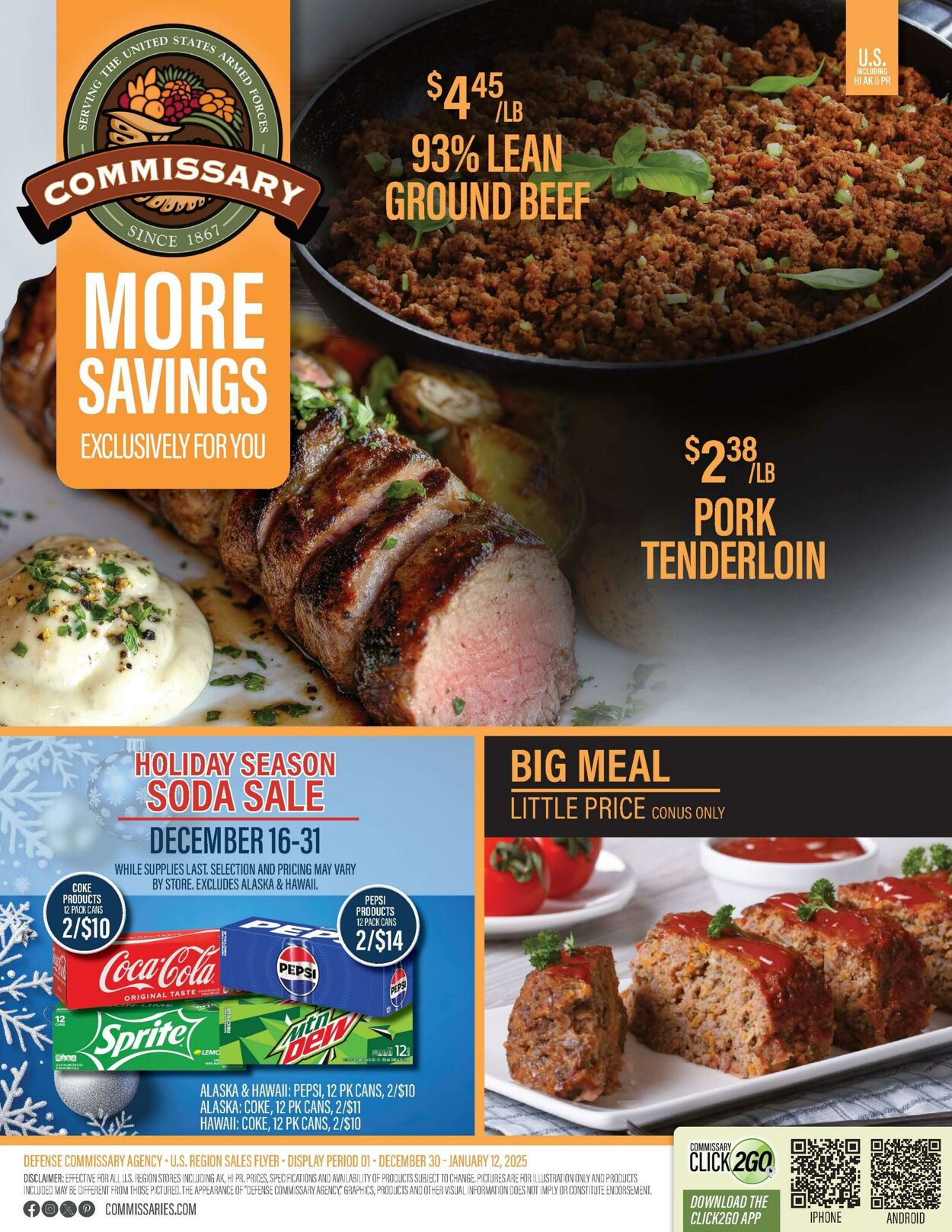 Weekly ad Commissary 01/13/2025 - 01/26/2025