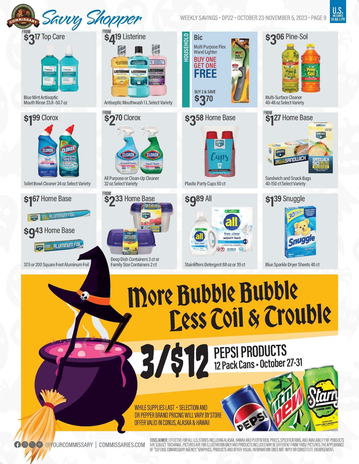 Weekly ad Commissary 10/23/2023 - 11/05/2023