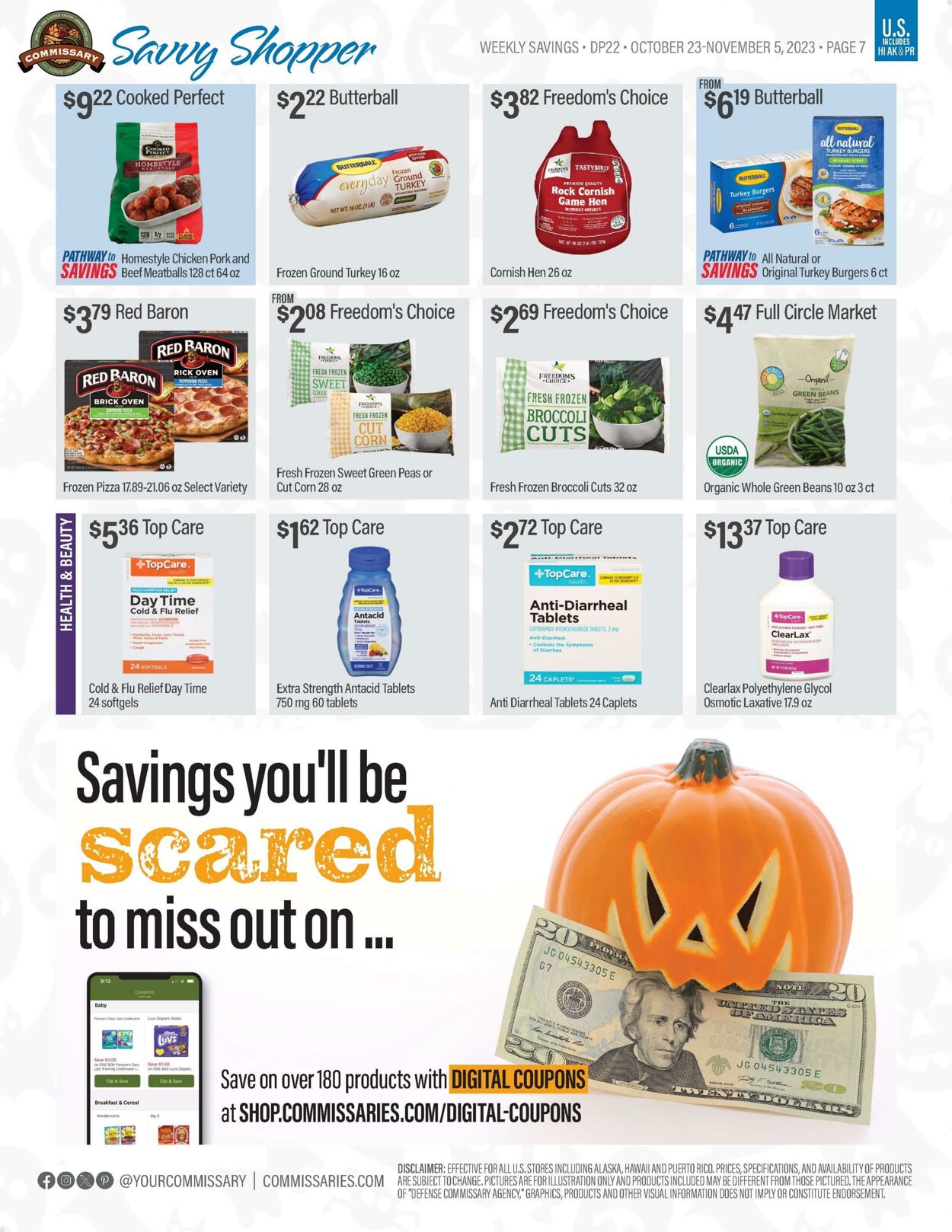 Weekly ad Commissary 10/23/2023 - 11/05/2023