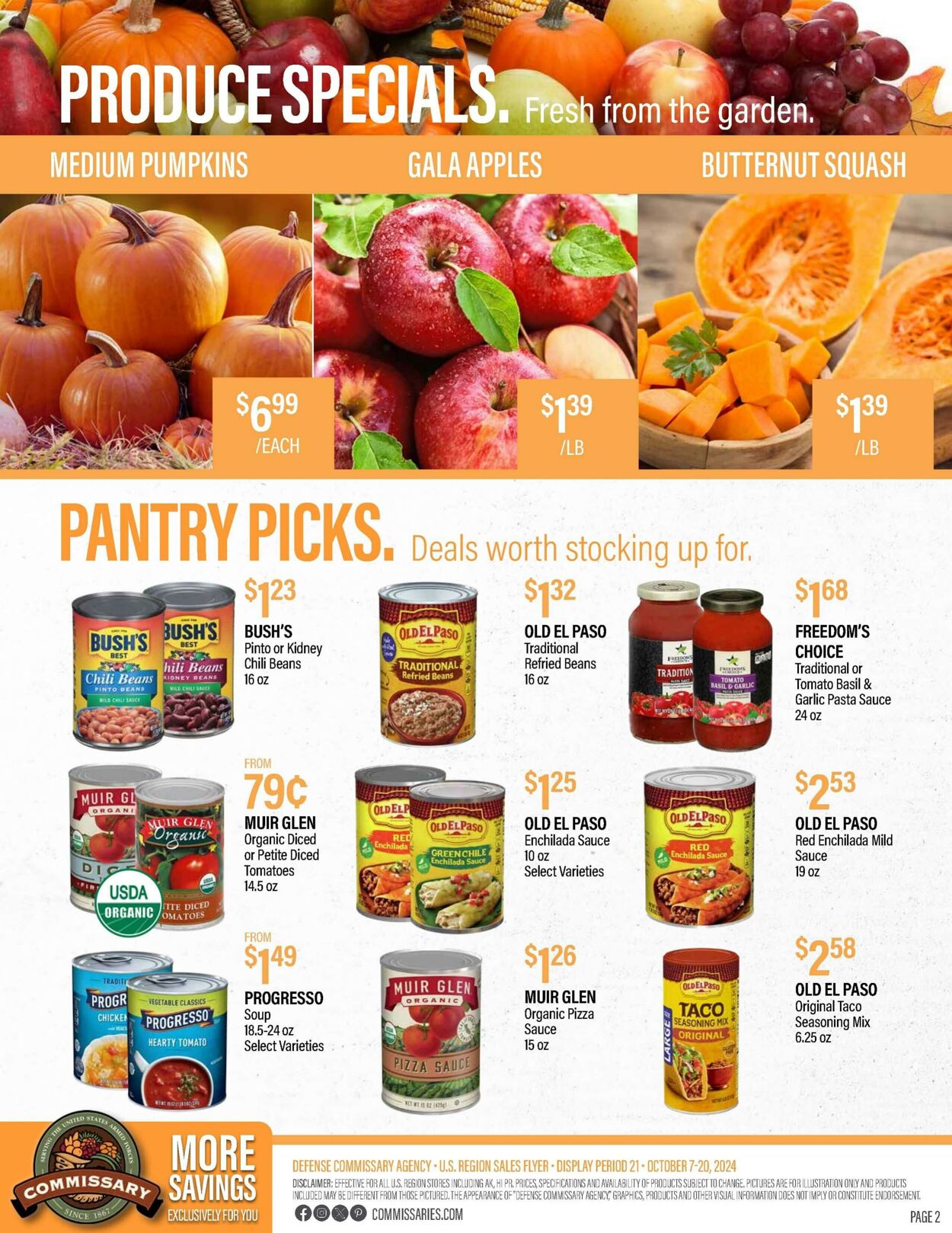 Weekly ad Commissary 10/21/2024 - 11/03/2024