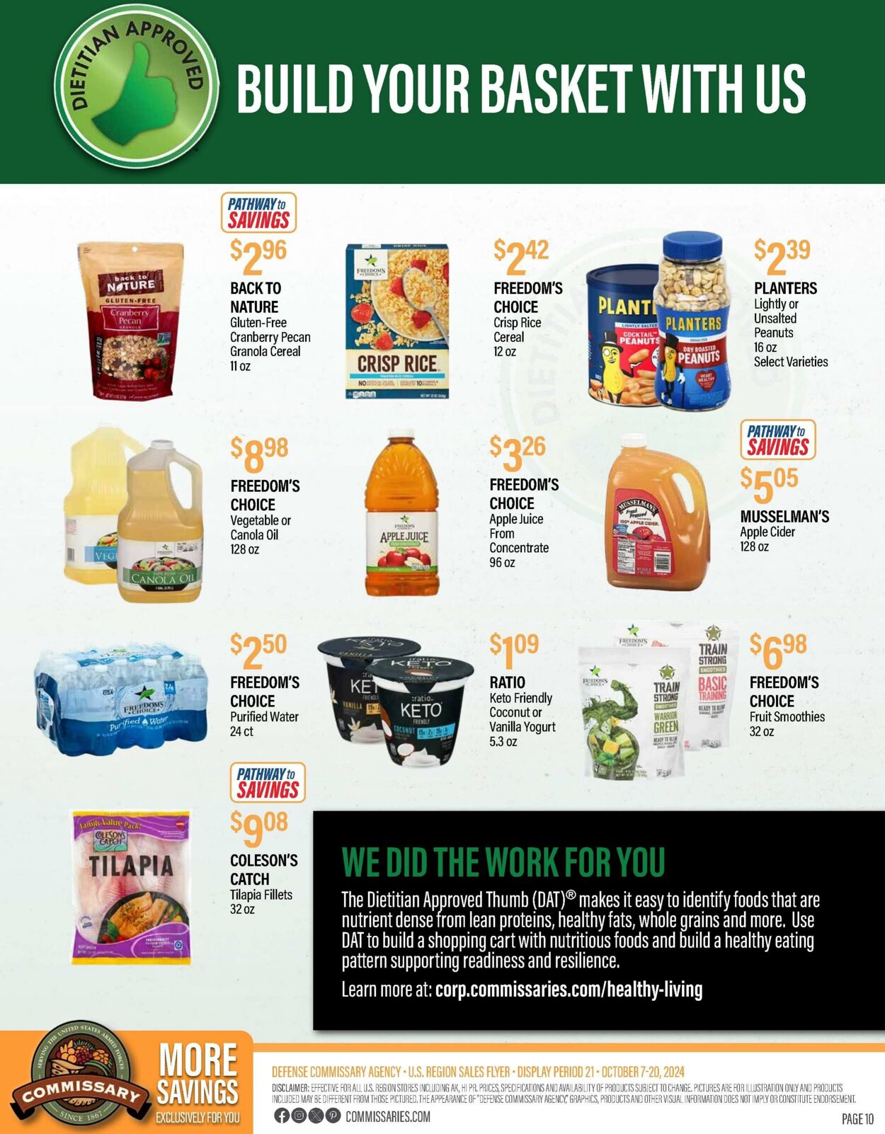 Weekly ad Commissary 10/21/2024 - 11/03/2024