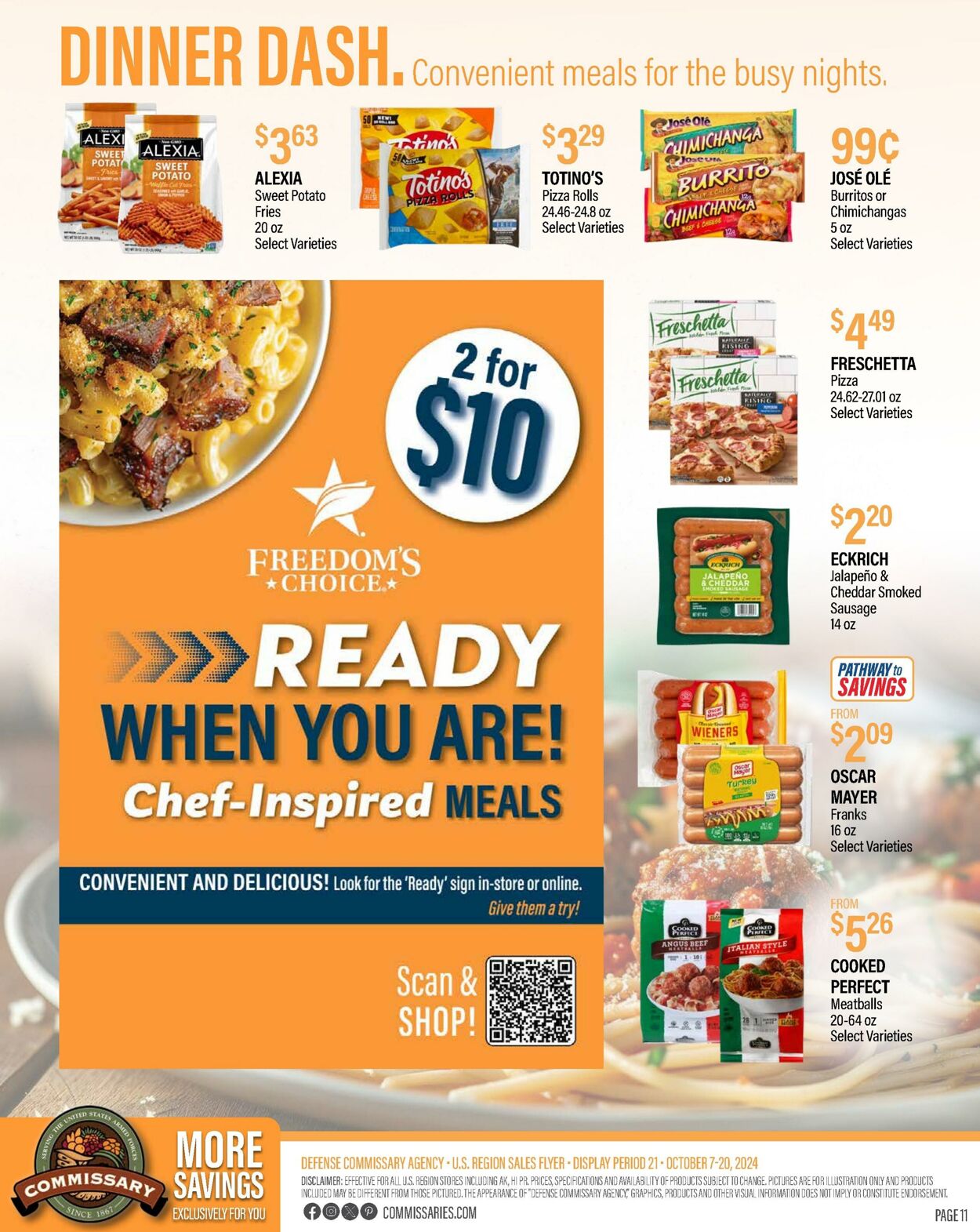 Weekly ad Commissary 10/21/2024 - 11/03/2024