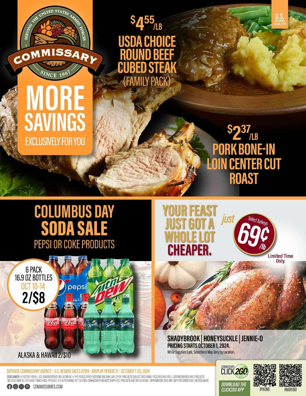 Weekly ad Commissary 10/21/2024 - 11/03/2024