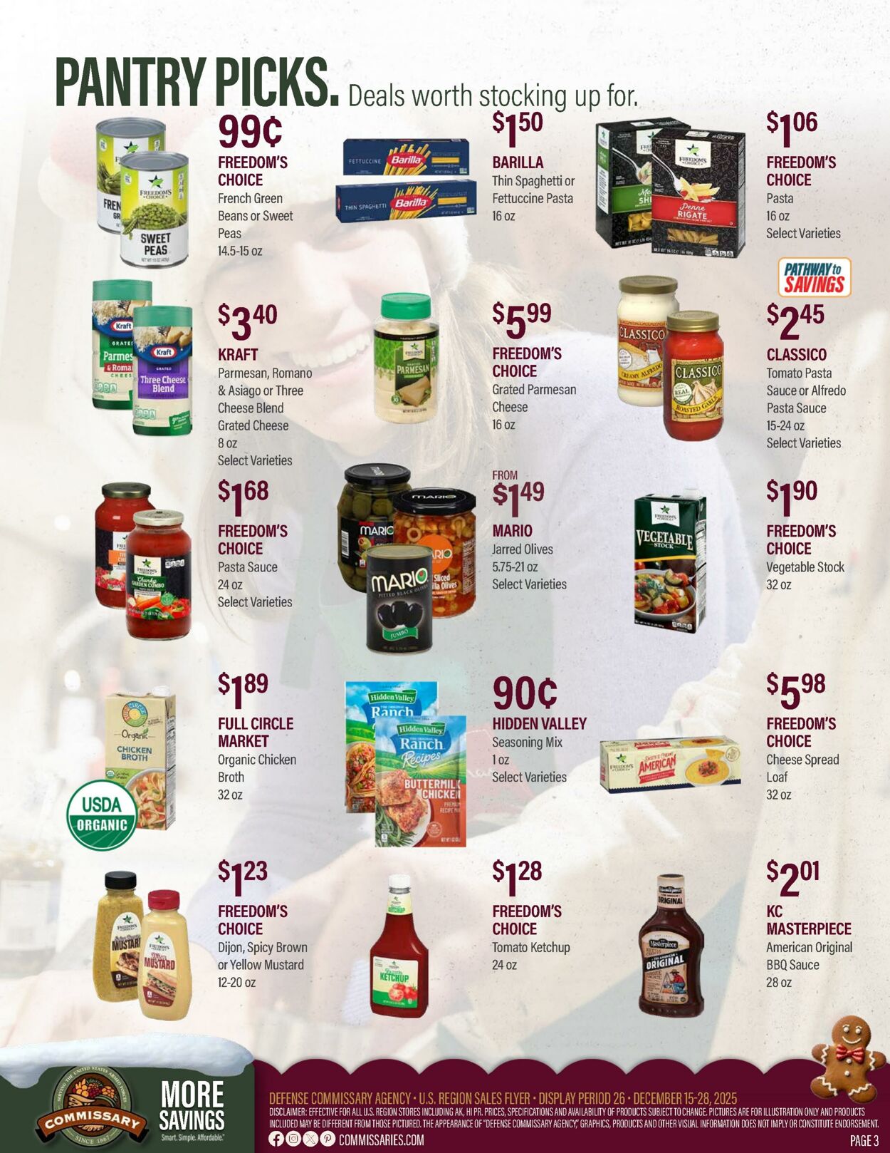 Weekly ad Commissary 12/15/2025 - 12/28/2025