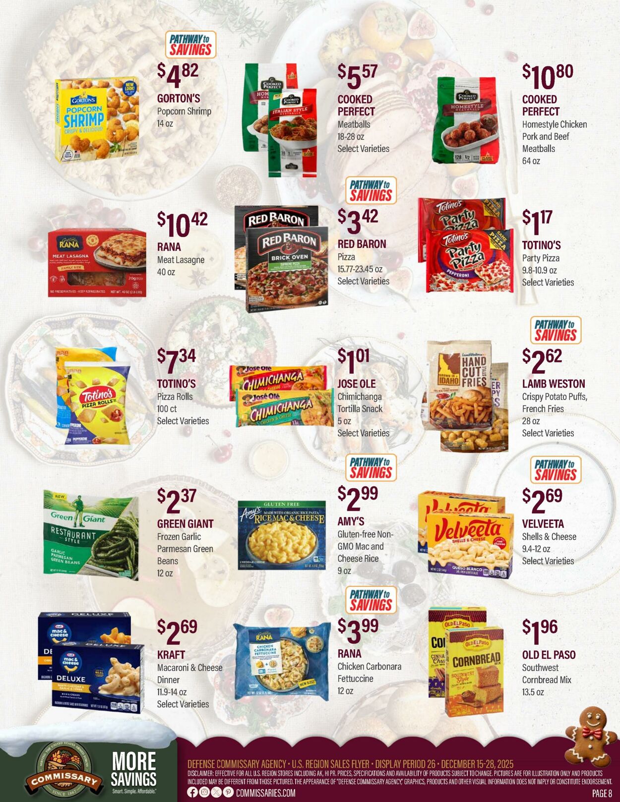 Weekly ad Commissary 12/15/2025 - 12/28/2025