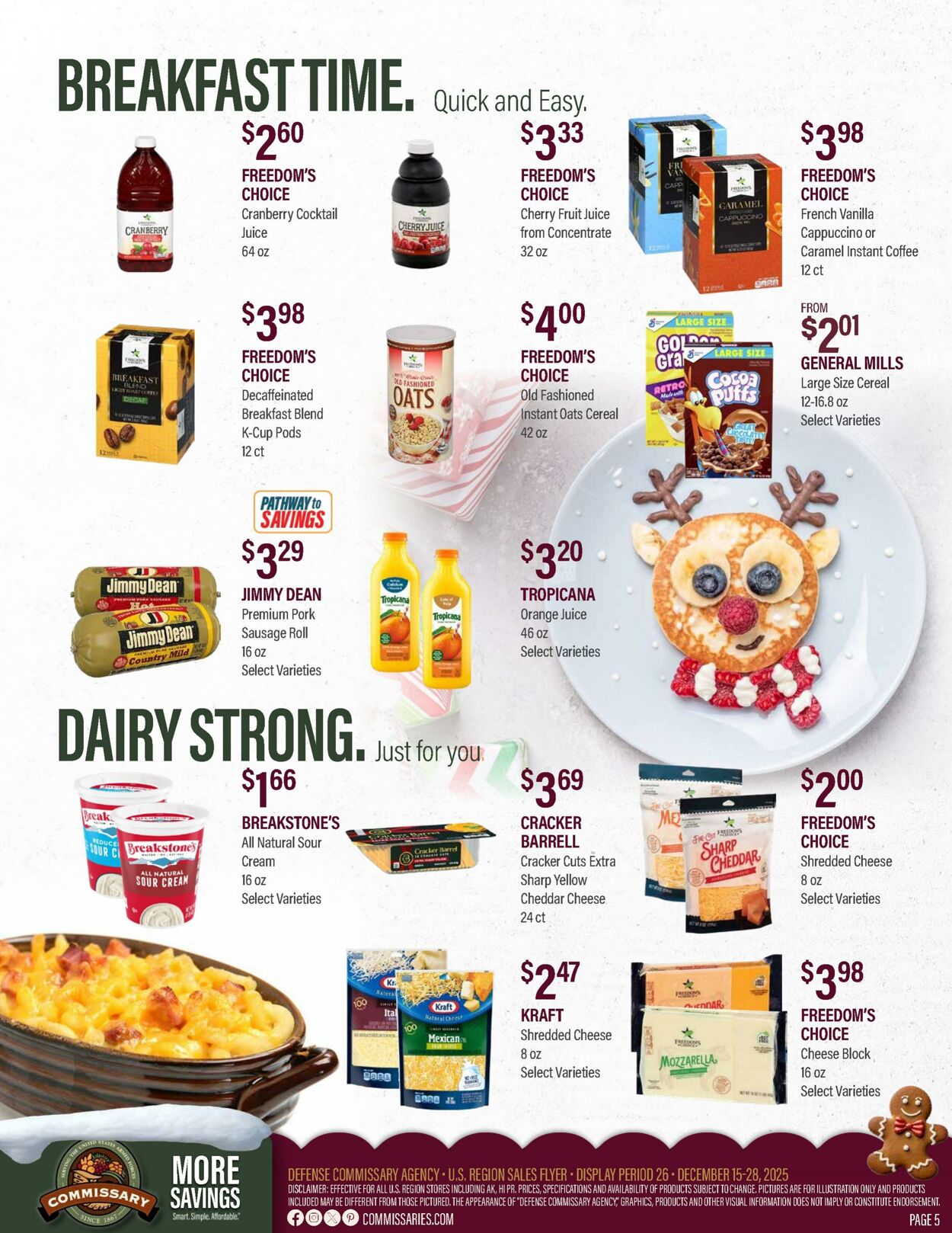 Weekly ad Commissary 12/15/2025 - 12/28/2025