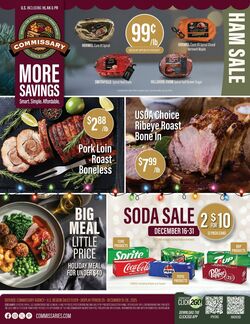 Weekly ad Commissary 12/15/2025 - 12/28/2025