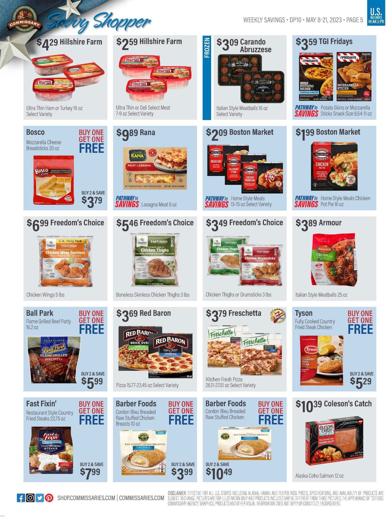 Weekly ad Commissary 05/08/2023 - 05/21/2023
