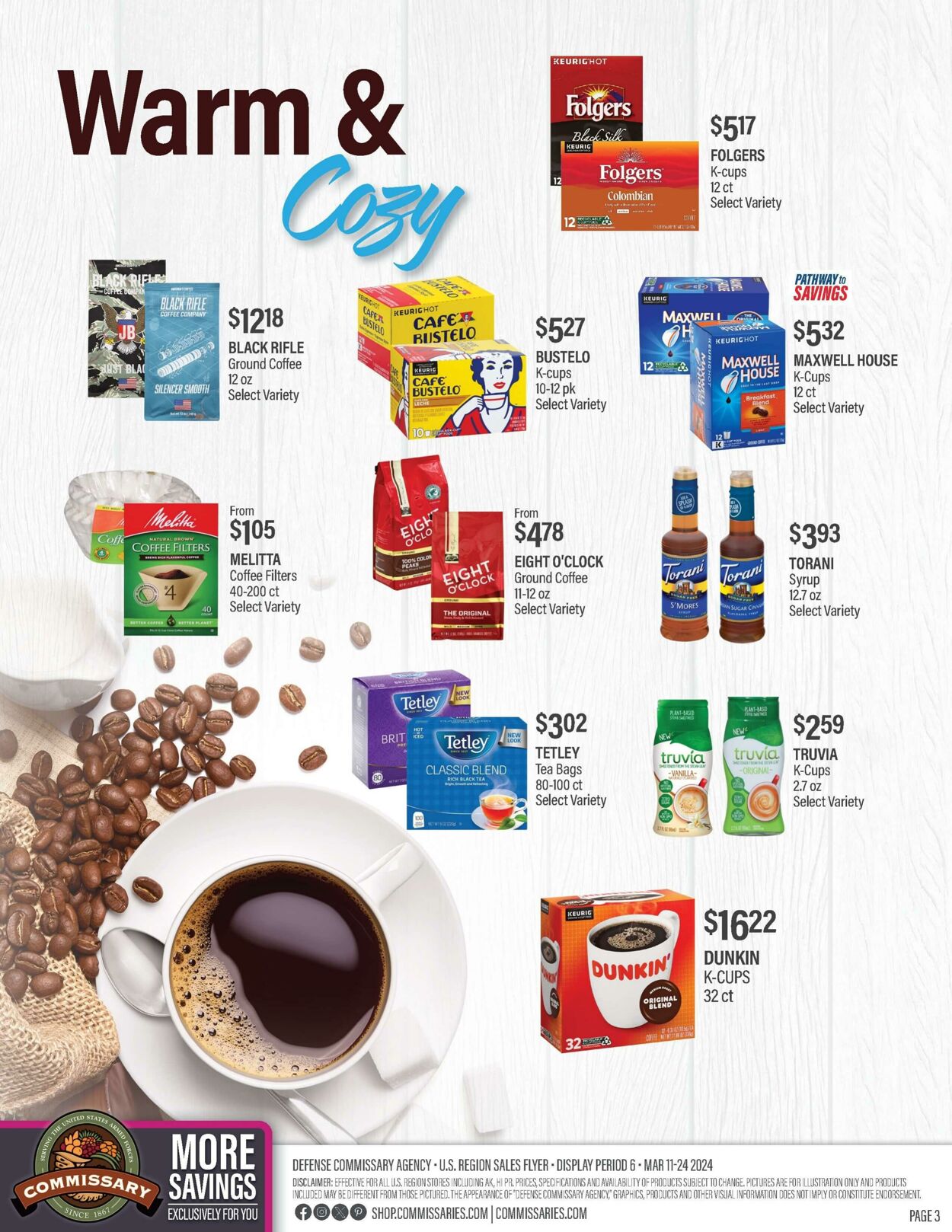 Weekly ad Commissary 03/18/2024 - 03/31/2024