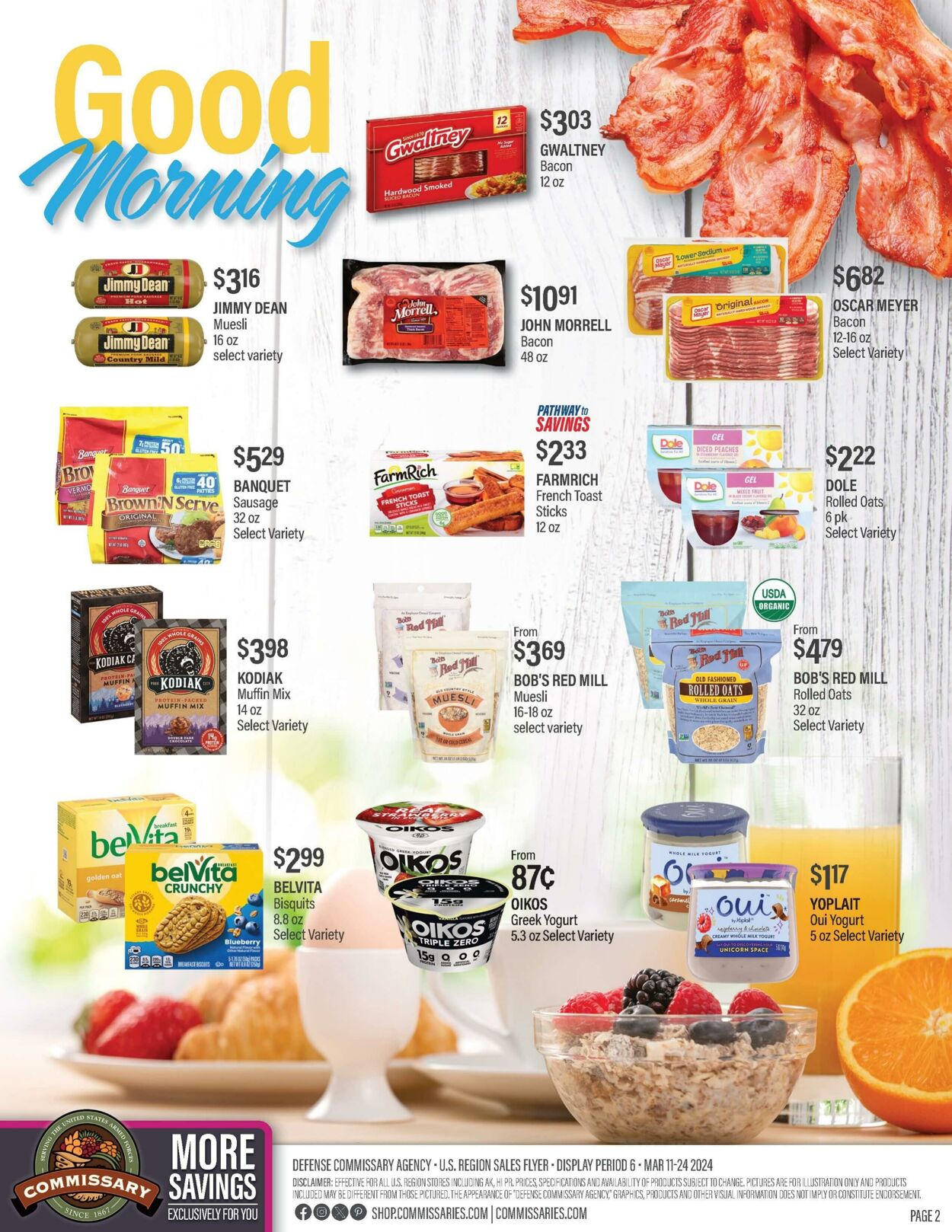 Weekly ad Commissary 03/18/2024 - 03/31/2024