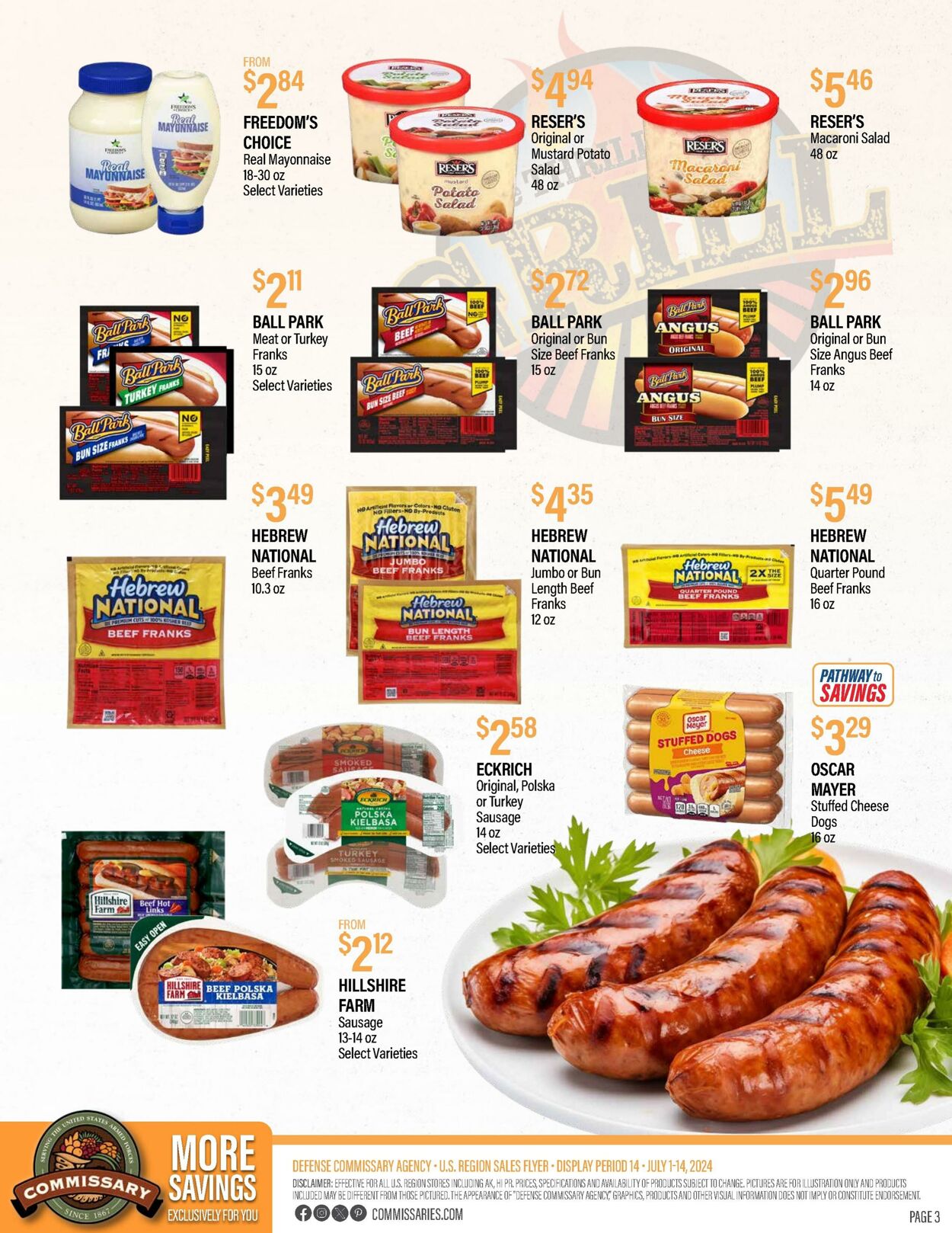 Weekly ad Commissary 07/08/2024 - 07/21/2024