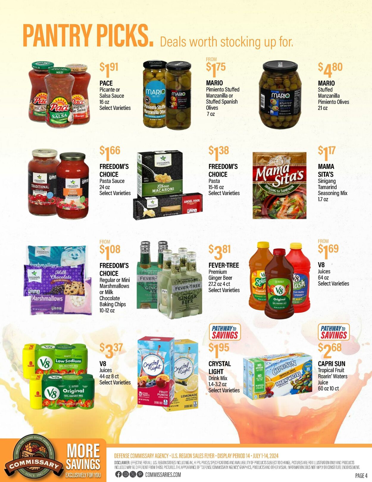 Weekly ad Commissary 07/08/2024 - 07/21/2024