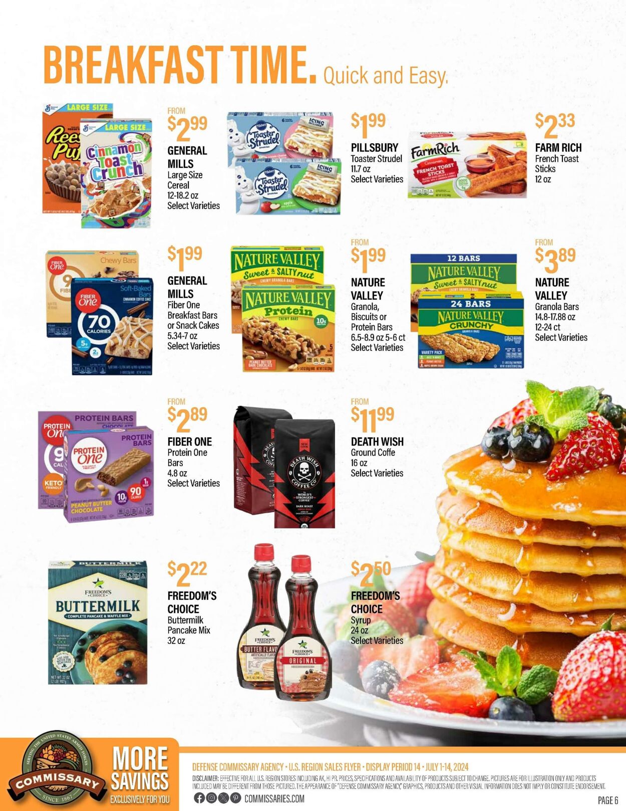 Weekly ad Commissary 07/08/2024 - 07/21/2024