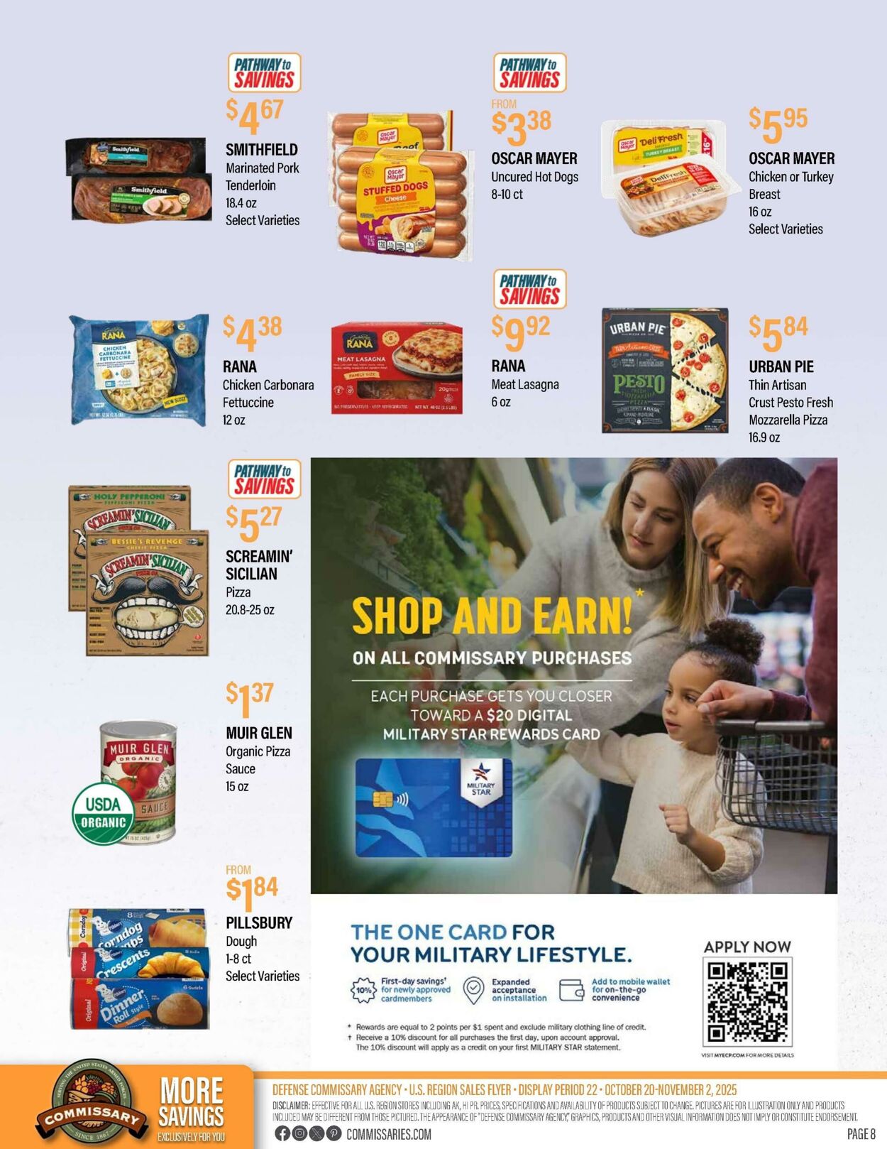 Weekly ad Commissary 10/20/2025 - 11/02/2025