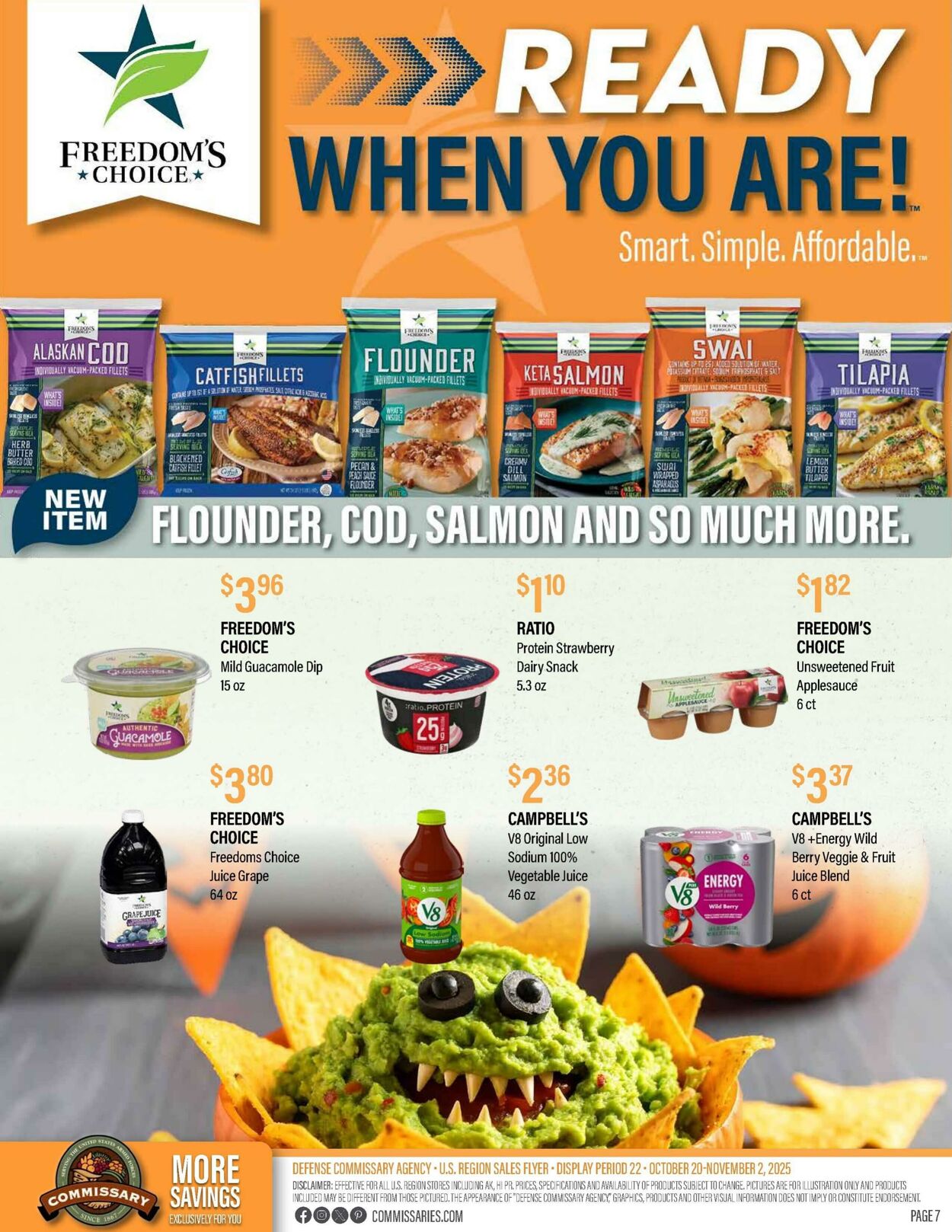 Weekly ad Commissary 10/20/2025 - 11/02/2025
