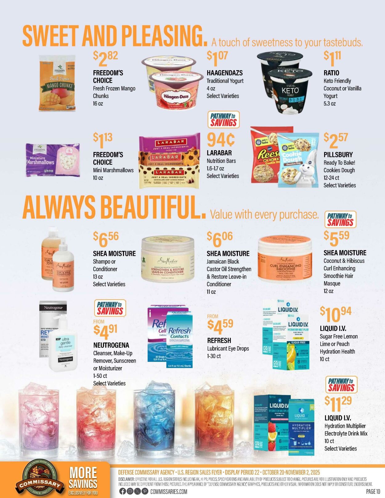 Weekly ad Commissary 10/20/2025 - 11/02/2025