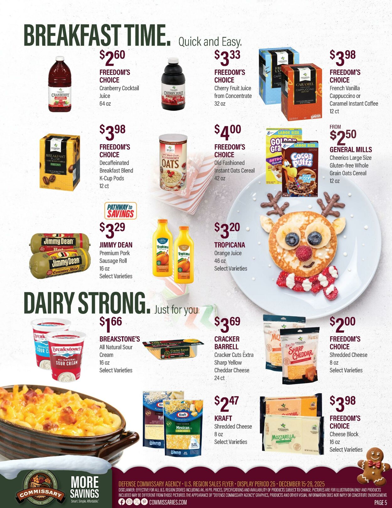 Weekly ad Commissary 12/15/2025 - 12/28/2025
