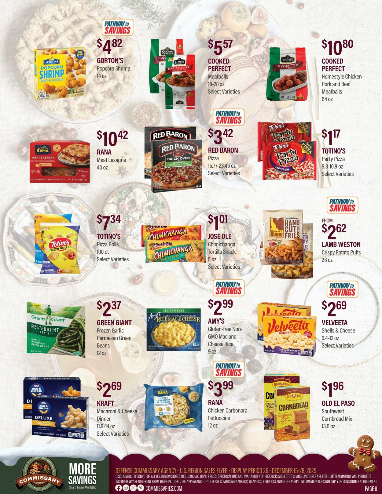 Weekly ad Commissary 12/15/2025 - 12/28/2025