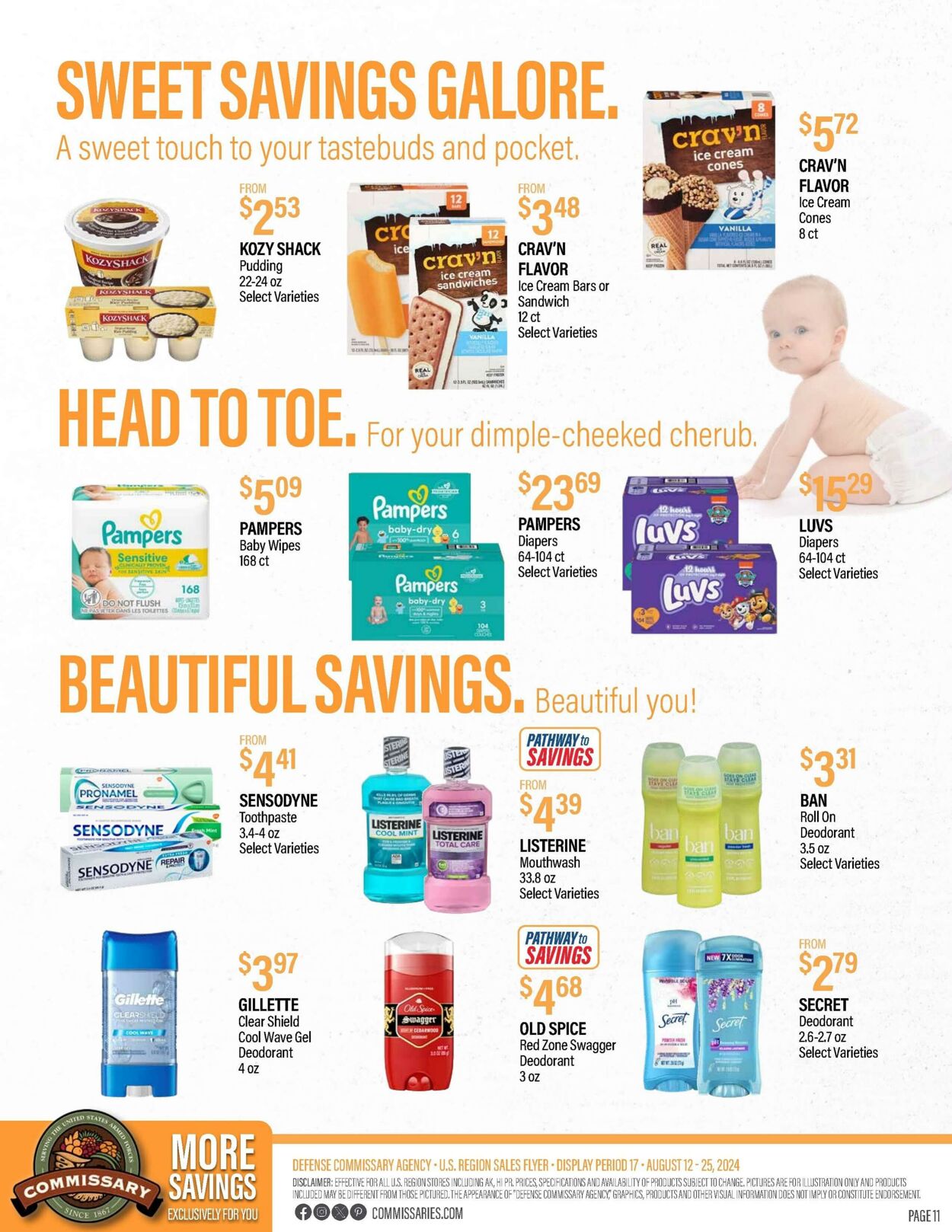 Weekly ad Commissary 08/12/2024 - 08/25/2024