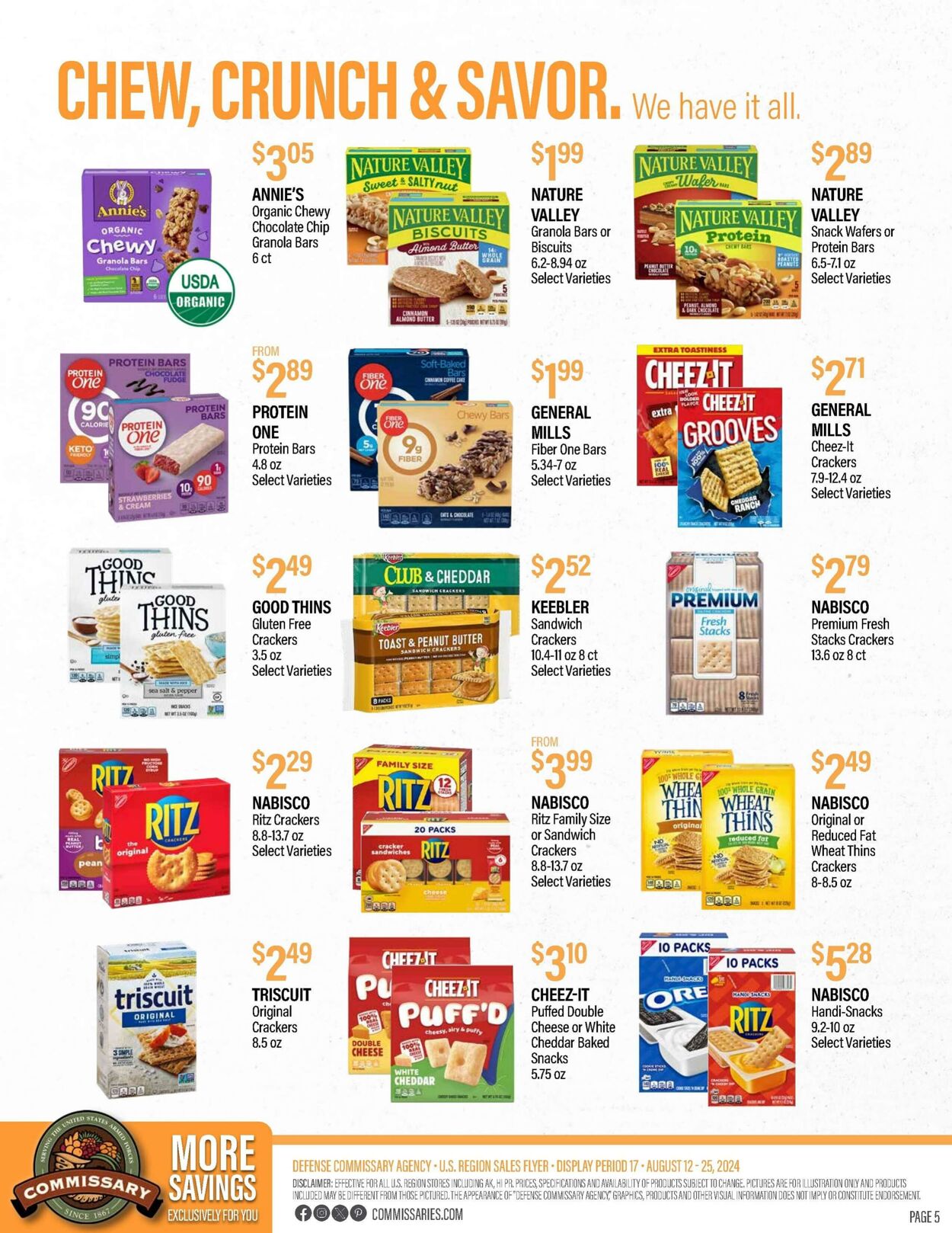 Weekly ad Commissary 08/12/2024 - 08/25/2024