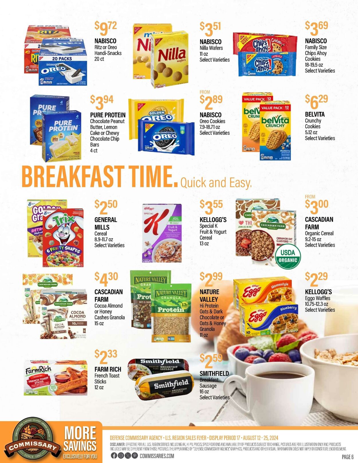 Weekly ad Commissary 08/12/2024 - 08/25/2024