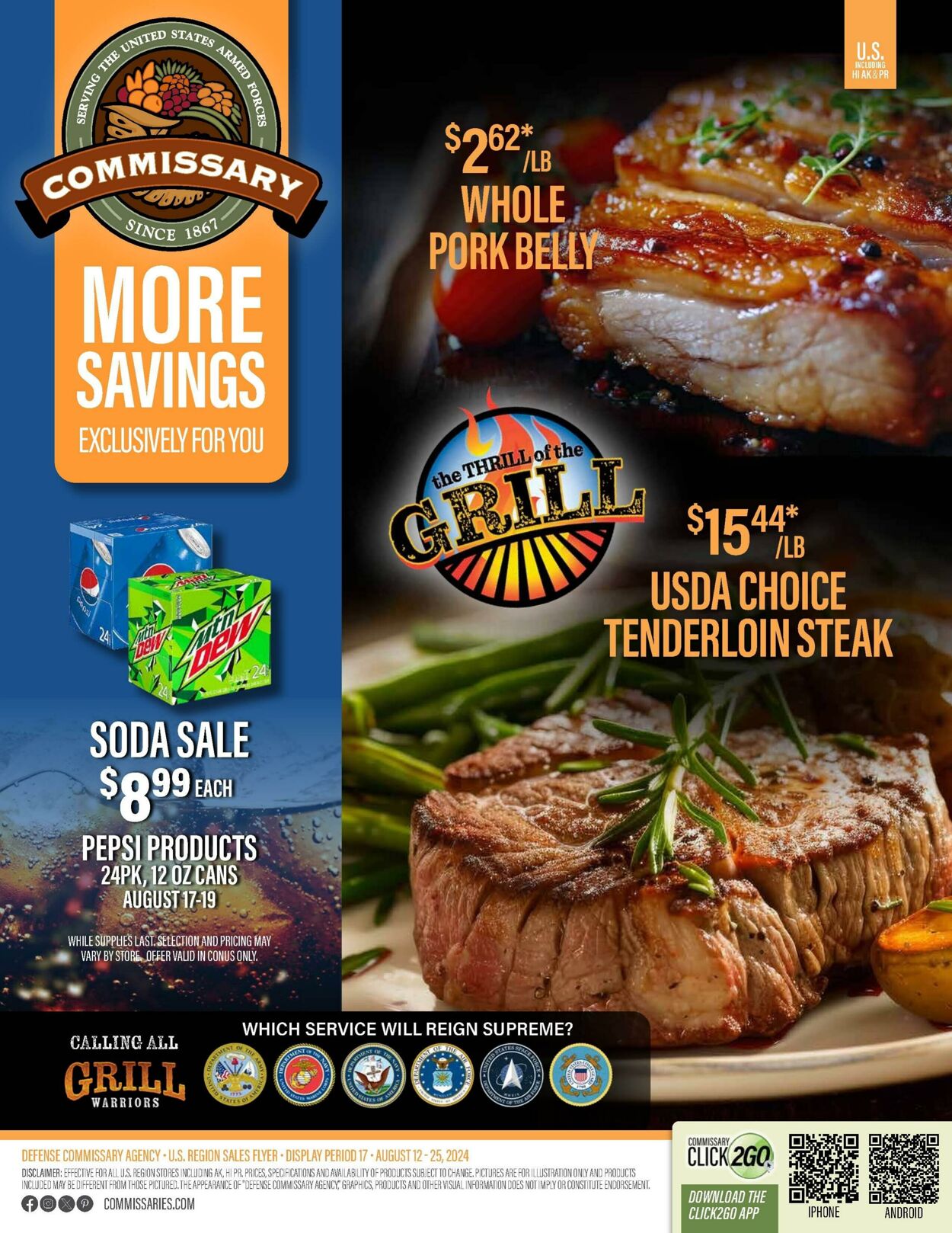 Weekly ad Commissary 08/12/2024 - 08/25/2024