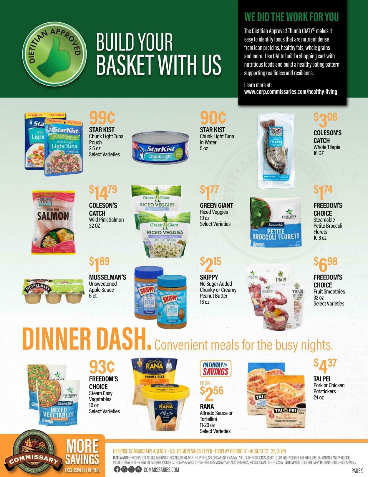 Weekly ad Commissary 08/12/2024 - 08/25/2024