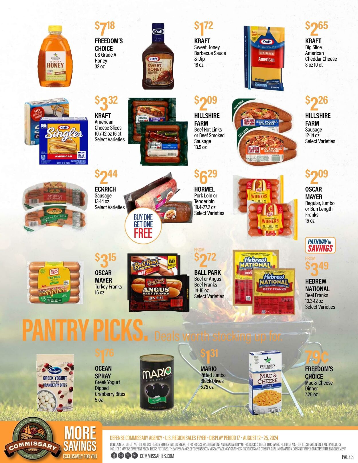 Weekly ad Commissary 08/12/2024 - 08/25/2024