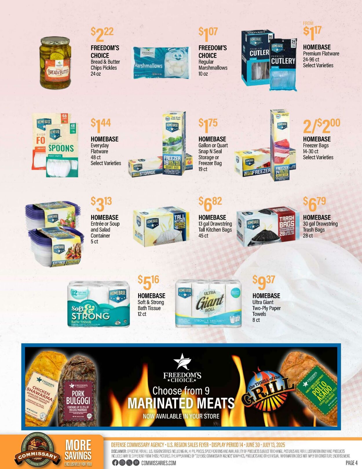 Weekly ad Commissary 06/30/2025 - 07/13/2025