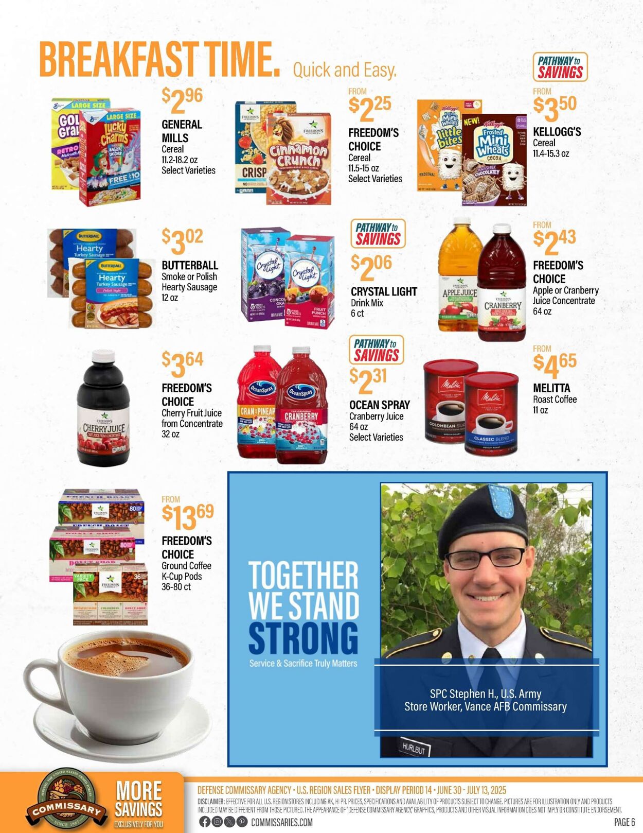 Weekly ad Commissary 06/30/2025 - 07/13/2025