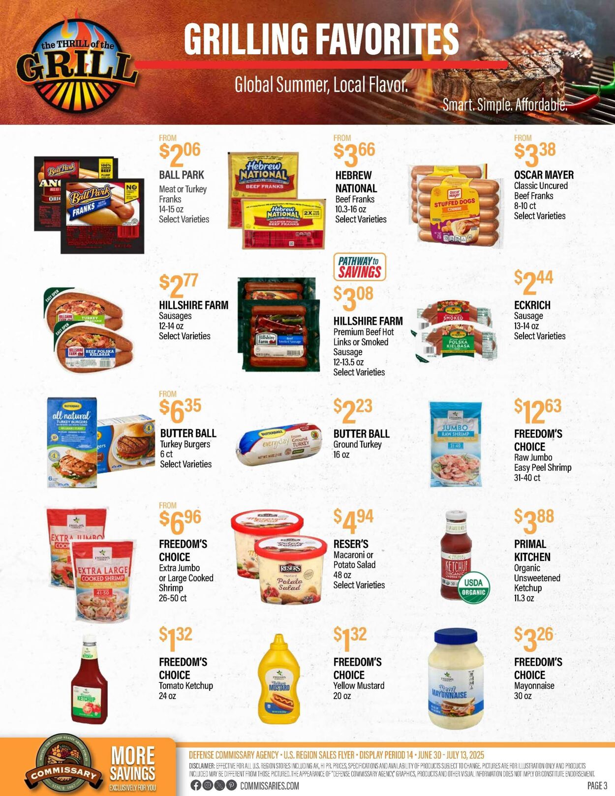 Weekly ad Commissary 06/30/2025 - 07/13/2025