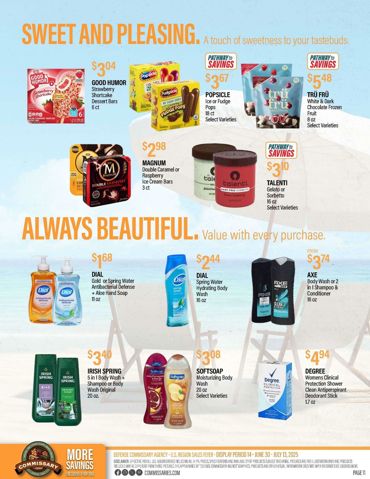 Weekly ad Commissary 06/30/2025 - 07/13/2025
