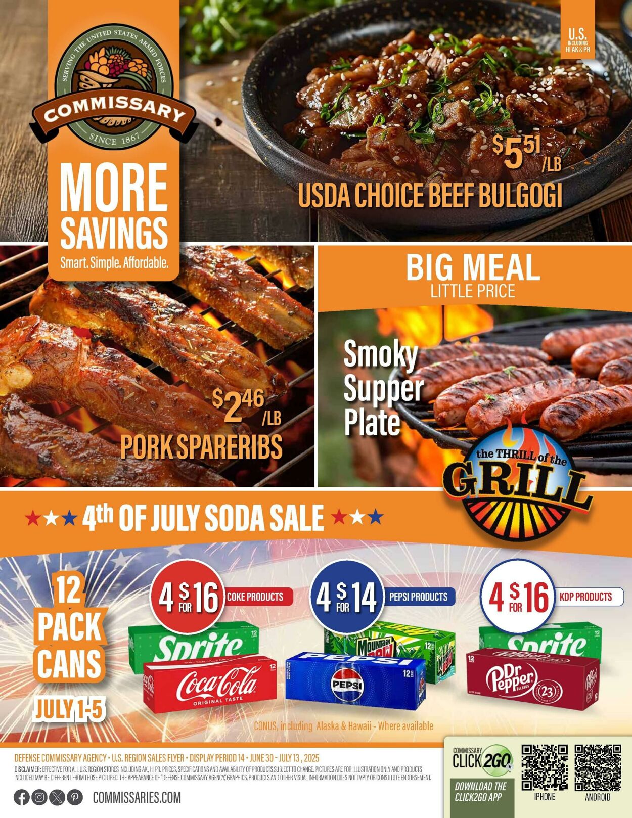 Weekly ad Commissary 06/30/2025 - 07/13/2025