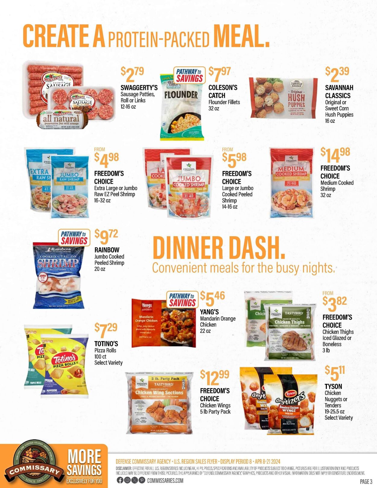 Weekly ad Commissary 04/15/2024 - 04/28/2024