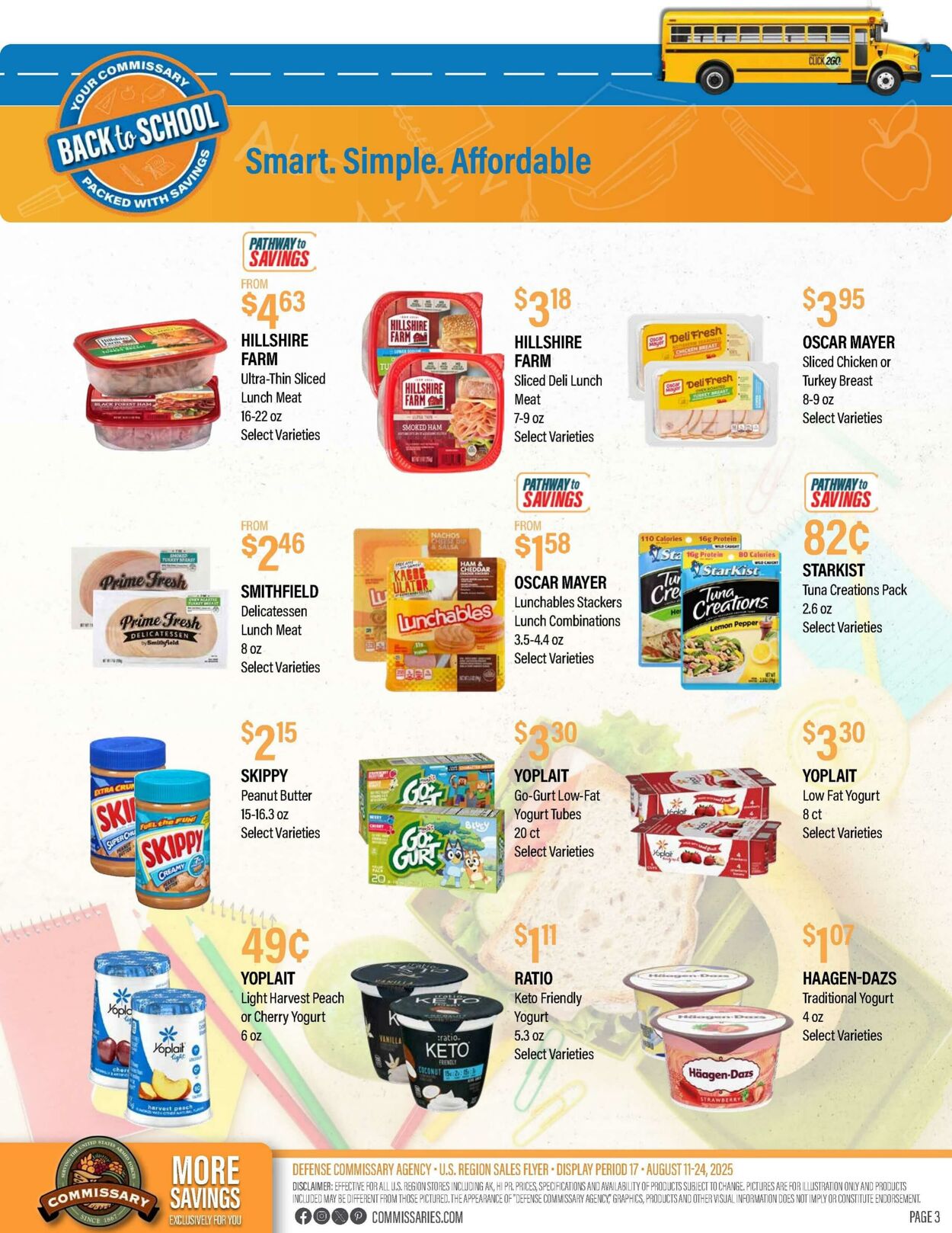 Weekly ad Commissary 08/11/2025 - 08/24/2025