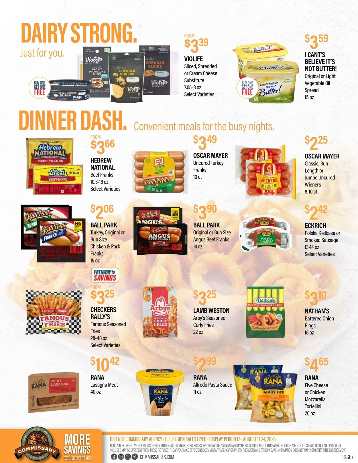 Weekly ad Commissary 08/11/2025 - 08/24/2025